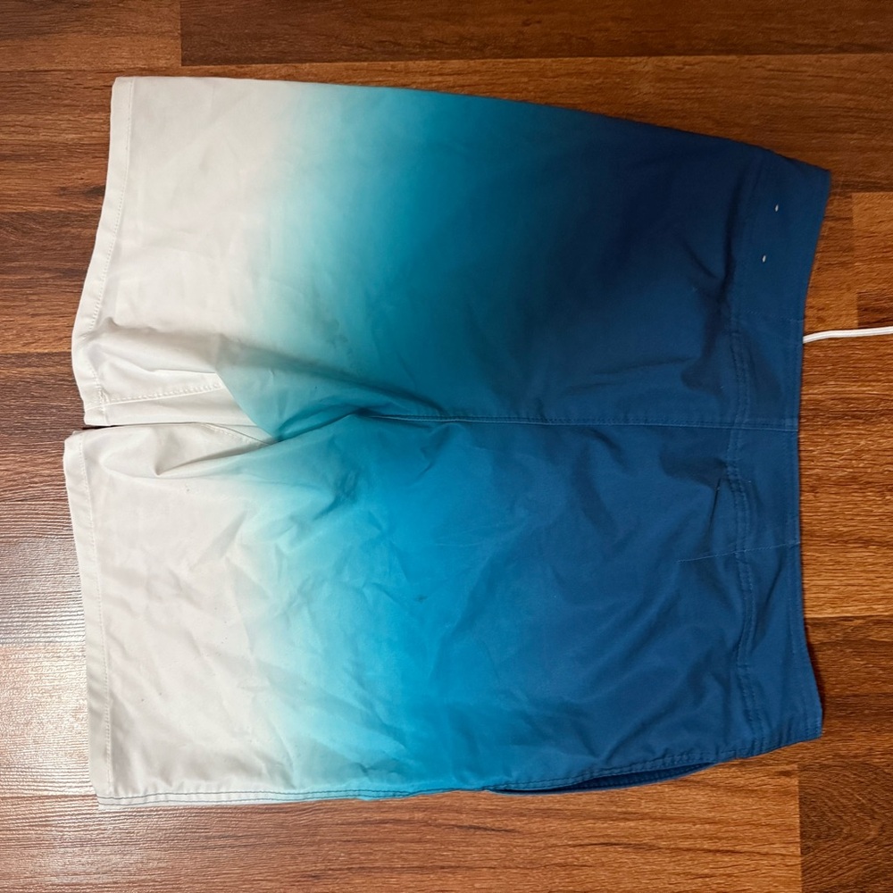 Hollister Blue and White Board Shorts Gradient Design - Picture 2 of 2